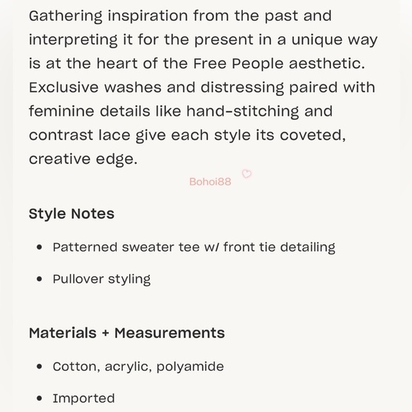 NEW Free People Lily Sweater Tee In Paradise Combo - Picture 10 of 15